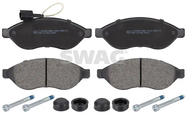 Bremsbelagsatz, Scheibenbremse Vorderachse SWAG 62 91 6716