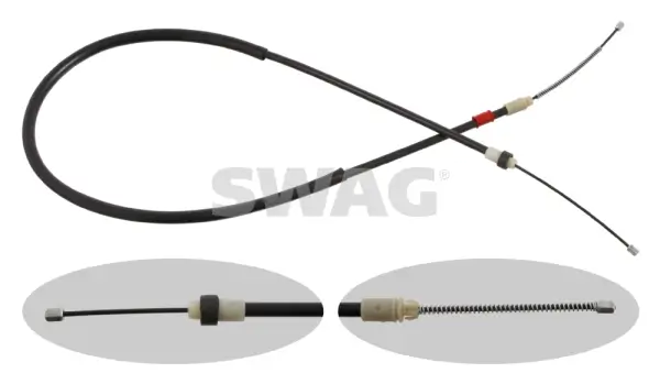 Seilzug, Feststellbremse hinten links hinten rechts SWAG 62 92 9363