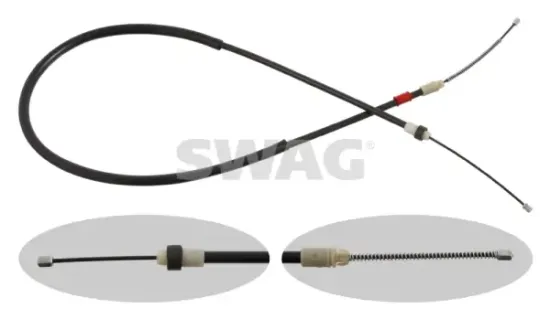 Seilzug, Feststellbremse hinten links hinten rechts SWAG 62 92 9363 Bild Seilzug, Feststellbremse hinten links hinten rechts SWAG 62 92 9363