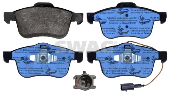 Bremsbelagsatz, Scheibenbremse Vorderachse SWAG 70 11 6059 Bild Bremsbelagsatz, Scheibenbremse Vorderachse SWAG 70 11 6059