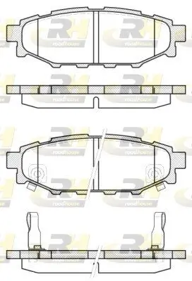 Bremsbelagsatz, Scheibenbremse Hinterachse ROADHOUSE 21136.12 Bild Bremsbelagsatz, Scheibenbremse Hinterachse ROADHOUSE 21136.12