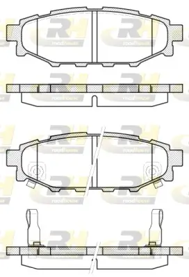 Bremsbelagsatz, Scheibenbremse Hinterachse ROADHOUSE 21136.12 Bild Bremsbelagsatz, Scheibenbremse Hinterachse ROADHOUSE 21136.12