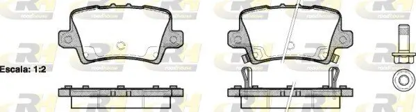 Bremsbelagsatz, Scheibenbremse Hinterachse ROADHOUSE 21206.02