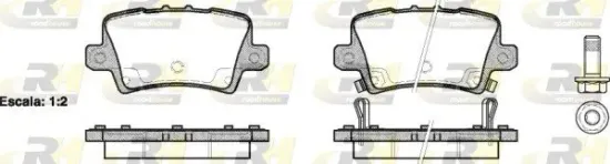 Bremsbelagsatz, Scheibenbremse Hinterachse ROADHOUSE 21206.02 Bild Bremsbelagsatz, Scheibenbremse Hinterachse ROADHOUSE 21206.02