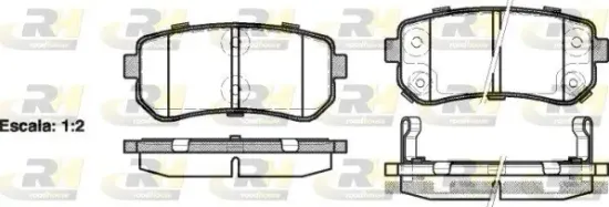 Bremsbelagsatz, Scheibenbremse Hinterachse ROADHOUSE 21209.02 Bild Bremsbelagsatz, Scheibenbremse Hinterachse ROADHOUSE 21209.02