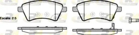 Bremsbelagsatz, Scheibenbremse Vorderachse ROADHOUSE 21215.01 Bild Bremsbelagsatz, Scheibenbremse Vorderachse ROADHOUSE 21215.01