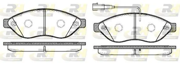 Bremsbelagsatz, Scheibenbremse Vorderachse ROADHOUSE 21237.12