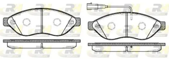 Bremsbelagsatz, Scheibenbremse Vorderachse ROADHOUSE 21237.12 Bild Bremsbelagsatz, Scheibenbremse Vorderachse ROADHOUSE 21237.12