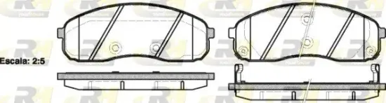 Bremsbelagsatz, Scheibenbremse Vorderachse ROADHOUSE 21244.02 Bild Bremsbelagsatz, Scheibenbremse Vorderachse ROADHOUSE 21244.02
