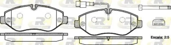 Bremsbelagsatz, Scheibenbremse Vorderachse ROADHOUSE 21245.02 Bild Bremsbelagsatz, Scheibenbremse Vorderachse ROADHOUSE 21245.02