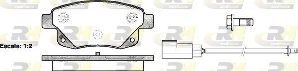 Bremsbelagsatz, Scheibenbremse Hinterachse ROADHOUSE 21252.02