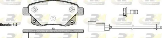 Bremsbelagsatz, Scheibenbremse Hinterachse ROADHOUSE 21252.02 Bild Bremsbelagsatz, Scheibenbremse Hinterachse ROADHOUSE 21252.02