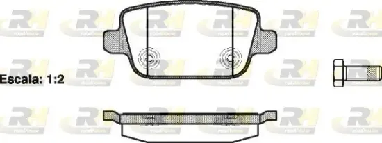Bremsbelagsatz, Scheibenbremse Hinterachse ROADHOUSE 21256.00 Bild Bremsbelagsatz, Scheibenbremse Hinterachse ROADHOUSE 21256.00