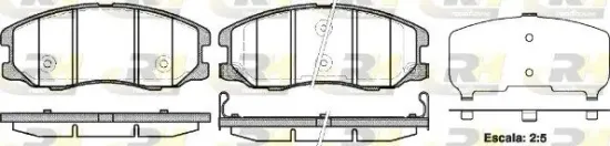 Bremsbelagsatz, Scheibenbremse Vorderachse ROADHOUSE 21261.12 Bild Bremsbelagsatz, Scheibenbremse Vorderachse ROADHOUSE 21261.12