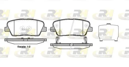 Bremsbelagsatz, Scheibenbremse Hinterachse ROADHOUSE 21274.02 Bild Bremsbelagsatz, Scheibenbremse Hinterachse ROADHOUSE 21274.02