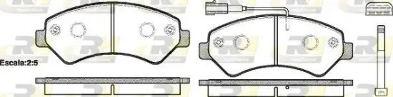 Bremsbelagsatz, Scheibenbremse Vorderachse ROADHOUSE 21275.01 Bild Bremsbelagsatz, Scheibenbremse Vorderachse ROADHOUSE 21275.01