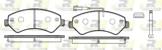 Bremsbelagsatz, Scheibenbremse Vorderachse ROADHOUSE 21275.12 Bild Bremsbelagsatz, Scheibenbremse Vorderachse ROADHOUSE 21275.12