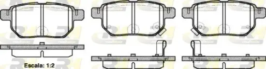 Bremsbelagsatz, Scheibenbremse Hinterachse ROADHOUSE 21286.02 Bild Bremsbelagsatz, Scheibenbremse Hinterachse ROADHOUSE 21286.02
