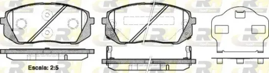 Bremsbelagsatz, Scheibenbremse Vorderachse ROADHOUSE 21302.02 Bild Bremsbelagsatz, Scheibenbremse Vorderachse ROADHOUSE 21302.02