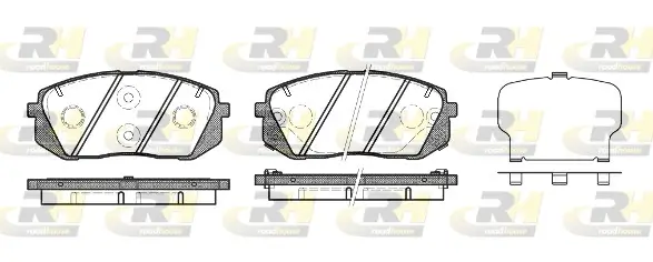 Bremsbelagsatz, Scheibenbremse Vorderachse ROADHOUSE 21302.22