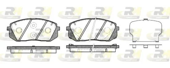 Bremsbelagsatz, Scheibenbremse Vorderachse ROADHOUSE 21302.22 Bild Bremsbelagsatz, Scheibenbremse Vorderachse ROADHOUSE 21302.22