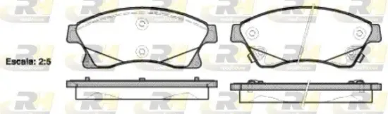 Bremsbelagsatz, Scheibenbremse Vorderachse ROADHOUSE 21431.12 Bild Bremsbelagsatz, Scheibenbremse Vorderachse ROADHOUSE 21431.12