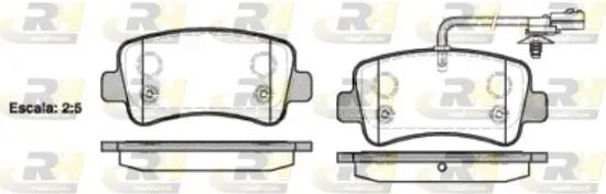 Bremsbelagsatz, Scheibenbremse Hinterachse ROADHOUSE 21439.01 Bild Bremsbelagsatz, Scheibenbremse Hinterachse ROADHOUSE 21439.01