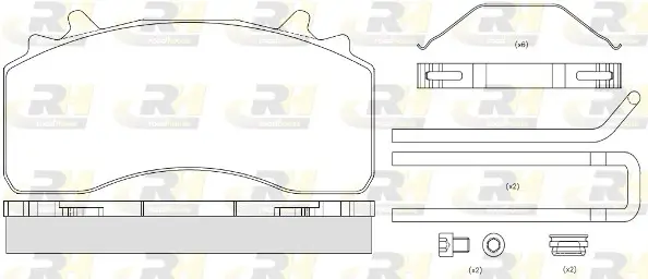 Bremsbelagsatz, Scheibenbremse Vorderachse ROADHOUSE JSX 21526.80