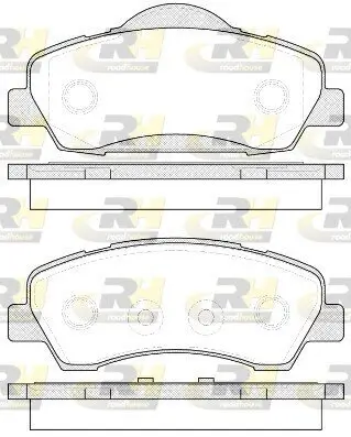 Bremsbelagsatz, Scheibenbremse Vorderachse ROADHOUSE 21530.00 Bild Bremsbelagsatz, Scheibenbremse Vorderachse ROADHOUSE 21530.00