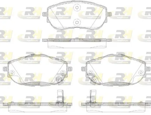 Bremsbelagsatz, Scheibenbremse Vorderachse ROADHOUSE 21561.02 Bild Bremsbelagsatz, Scheibenbremse Vorderachse ROADHOUSE 21561.02