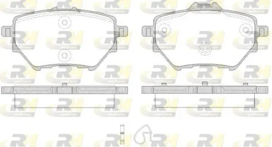 Bremsbelagsatz, Scheibenbremse Hinterachse ROADHOUSE 21562.00 Bild Bremsbelagsatz, Scheibenbremse Hinterachse ROADHOUSE 21562.00