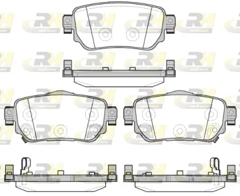 Bremsbelagsatz, Scheibenbremse Hinterachse ROADHOUSE 21582.02 Bild Bremsbelagsatz, Scheibenbremse Hinterachse ROADHOUSE 21582.02