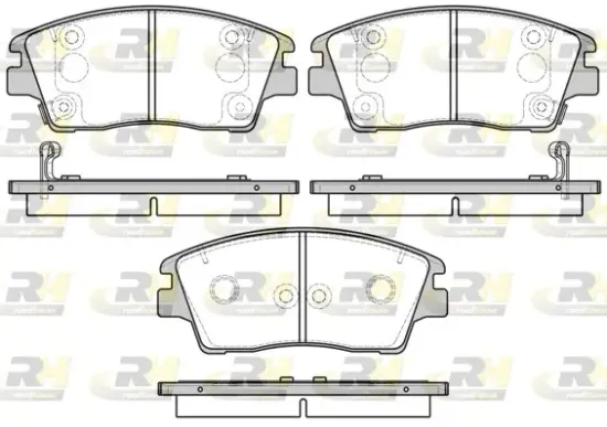 Bremsbelagsatz, Scheibenbremse Vorderachse ROADHOUSE 21676.02 Bild Bremsbelagsatz, Scheibenbremse Vorderachse ROADHOUSE 21676.02