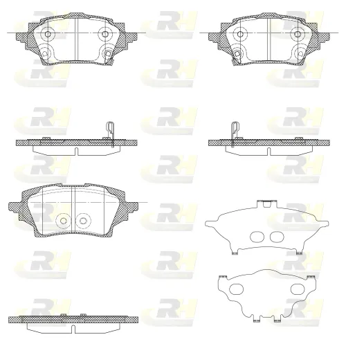 Bremsbelagsatz, Scheibenbremse Hinterachse ROADHOUSE 21859.02 Bild Bremsbelagsatz, Scheibenbremse Hinterachse ROADHOUSE 21859.02