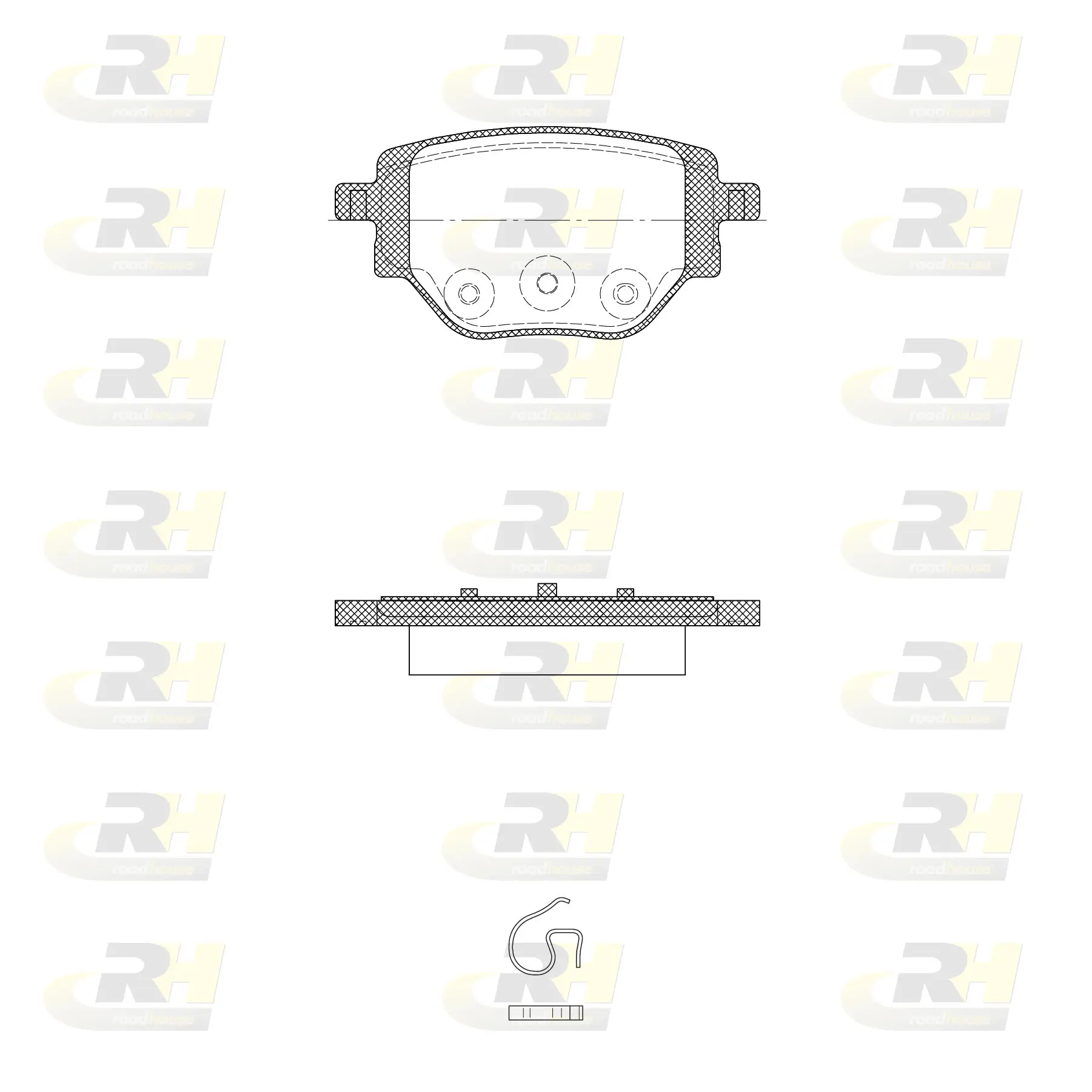 Bremsbelagsatz, Scheibenbremse Hinterachse ROADHOUSE 21905.00