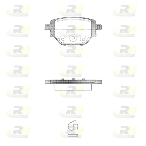Bremsbelagsatz, Scheibenbremse Hinterachse ROADHOUSE 21905.00 Bild Bremsbelagsatz, Scheibenbremse Hinterachse ROADHOUSE 21905.00