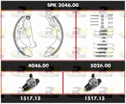 Bremsensatz, Trommelbremse ROADHOUSE SPK 3046.00 Bild Bremsensatz, Trommelbremse ROADHOUSE SPK 3046.00