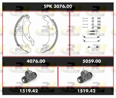 Bremsensatz, Trommelbremse ROADHOUSE SPK 3076.00 Bild Bremsensatz, Trommelbremse ROADHOUSE SPK 3076.00