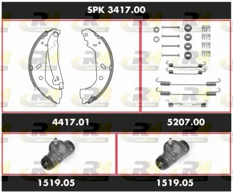 Bremsensatz, Trommelbremse ROADHOUSE SPK 3417.00 Bild Bremsensatz, Trommelbremse ROADHOUSE SPK 3417.00