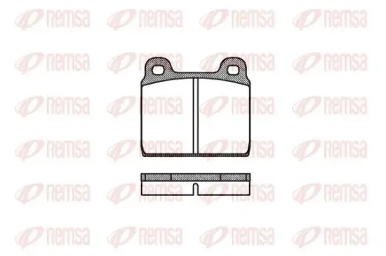 Bremsbelagsatz, Scheibenbremse Vorderachse REMSA 0002.00 Bild Bremsbelagsatz, Scheibenbremse Vorderachse REMSA 0002.00