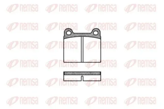 Bremsbelagsatz, Scheibenbremse Vorderachse REMSA 0006.00 Bild Bremsbelagsatz, Scheibenbremse Vorderachse REMSA 0006.00