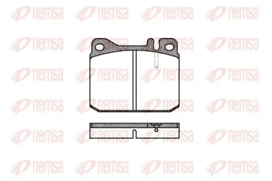 Bremsbelagsatz, Scheibenbremse Vorderachse REMSA 0010.20 Bild Bremsbelagsatz, Scheibenbremse Vorderachse REMSA 0010.20