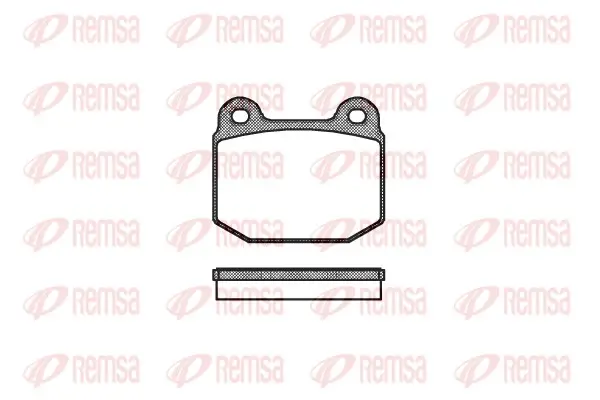 Bremsbelagsatz, Scheibenbremse Vorderachse REMSA 0014.20