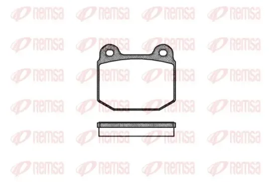 Bremsbelagsatz, Scheibenbremse Vorderachse REMSA 0014.20 Bild Bremsbelagsatz, Scheibenbremse Vorderachse REMSA 0014.20