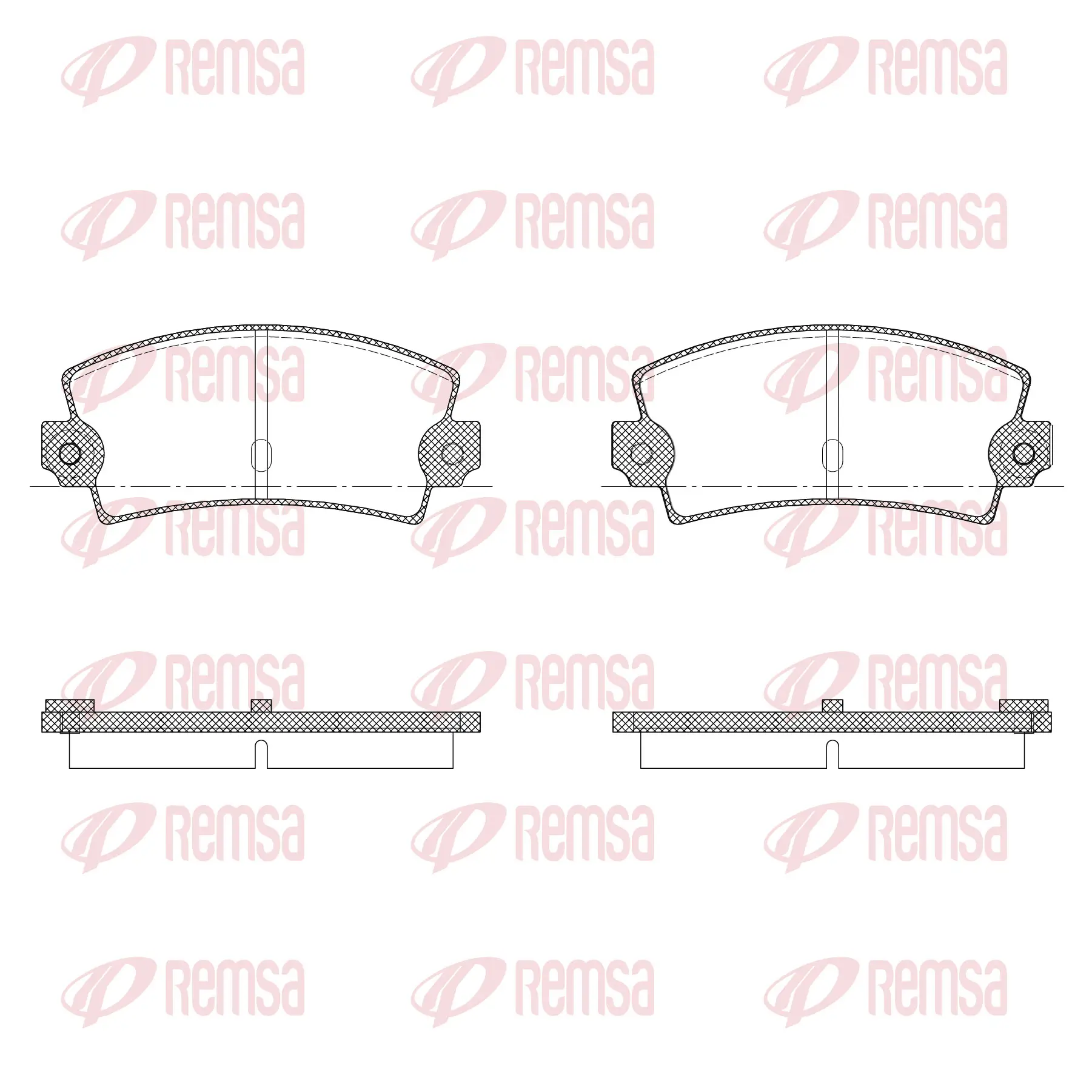 Bremsbelagsatz, Scheibenbremse Hinterachse REMSA 0021.36