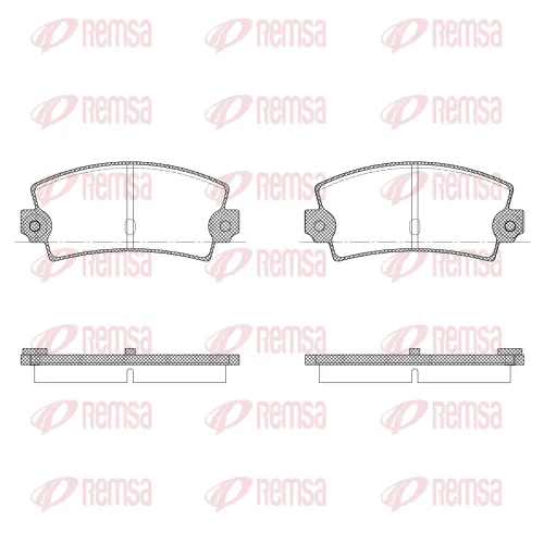 Bremsbelagsatz, Scheibenbremse Hinterachse REMSA 0021.36 Bild Bremsbelagsatz, Scheibenbremse Hinterachse REMSA 0021.36