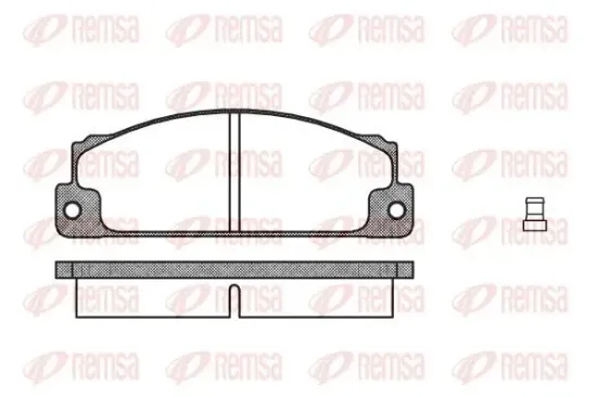 Bremsbelagsatz, Scheibenbremse Vorderachse REMSA 0022.02 Bild Bremsbelagsatz, Scheibenbremse Vorderachse REMSA 0022.02