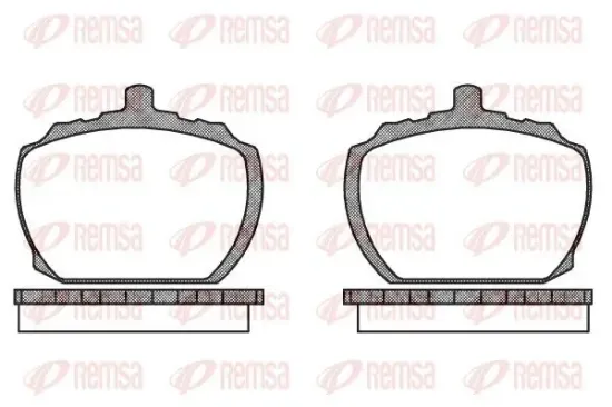Bremsbelagsatz, Scheibenbremse Vorderachse REMSA 0058.10 Bild Bremsbelagsatz, Scheibenbremse Vorderachse REMSA 0058.10