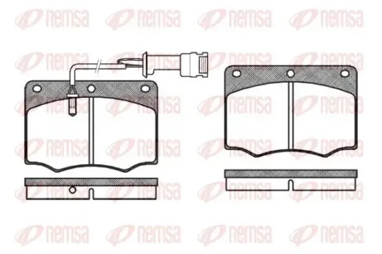 Bremsbelagsatz, Scheibenbremse Vorderachse REMSA 0064.02 Bild Bremsbelagsatz, Scheibenbremse Vorderachse REMSA 0064.02