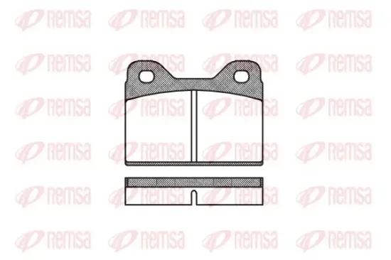 Bremsbelagsatz, Scheibenbremse Vorderachse REMSA 0073.00 Bild Bremsbelagsatz, Scheibenbremse Vorderachse REMSA 0073.00